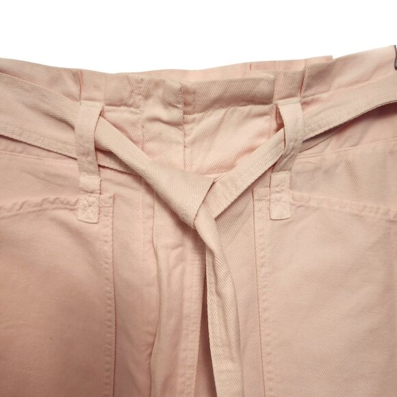 ALC Light Pink Coburn Waist Tie Tapered Pants Size 4 Cotton Linen Blend - Picture 4 of 11